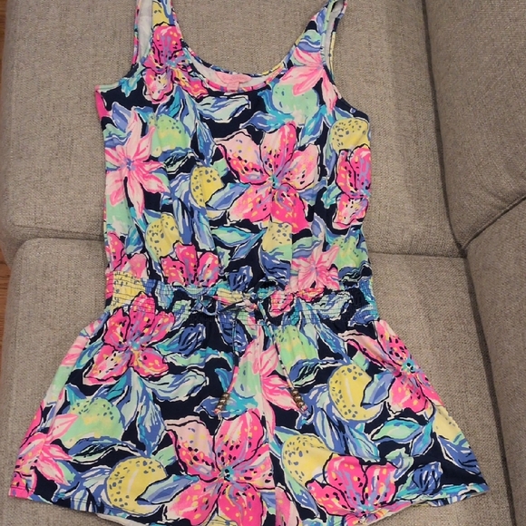 Lilly Pulitzer Pants - Lilly Pulitzer Tala Romper Women's Medium Navy Capri Soleil